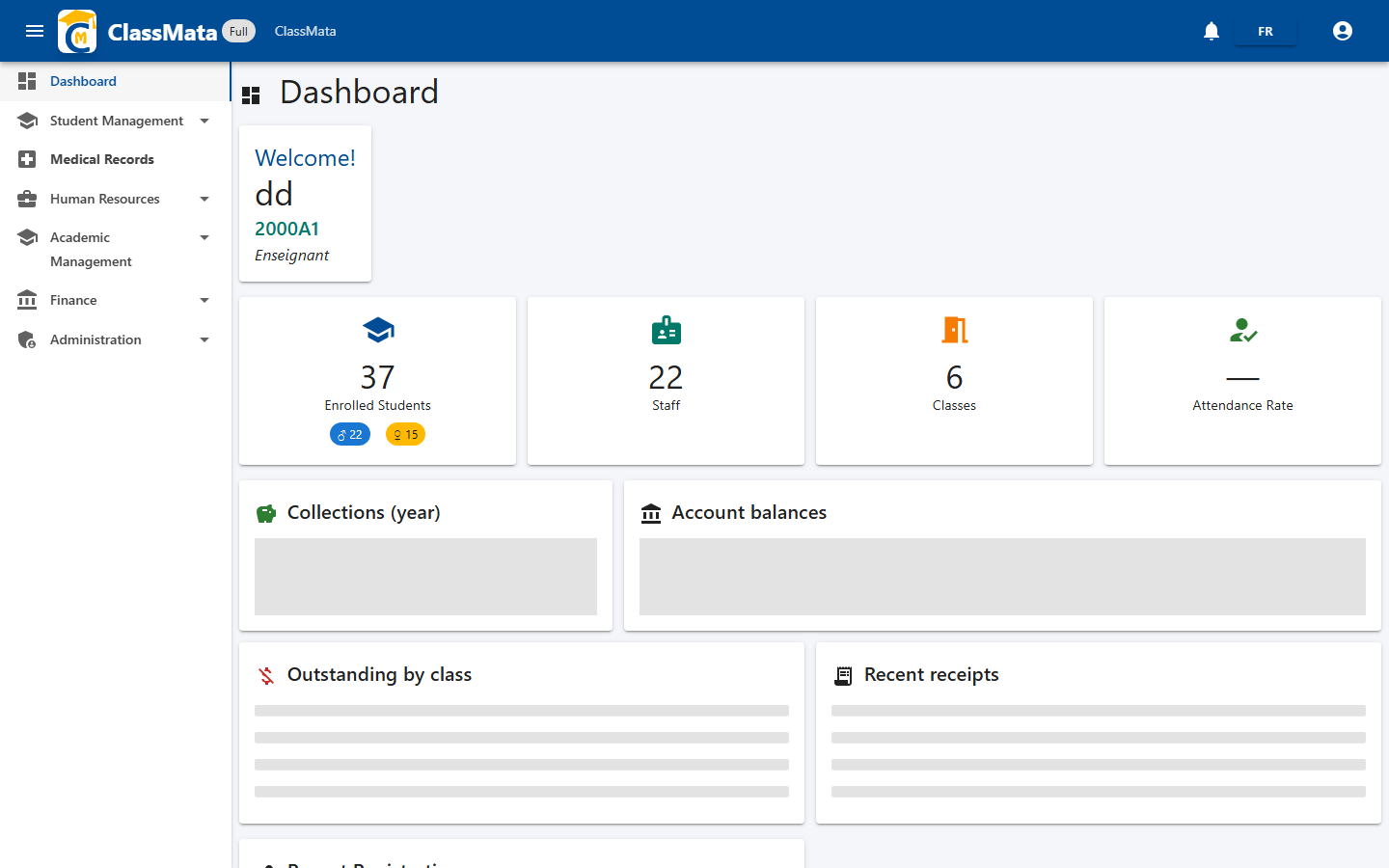 ClassMata dashboard