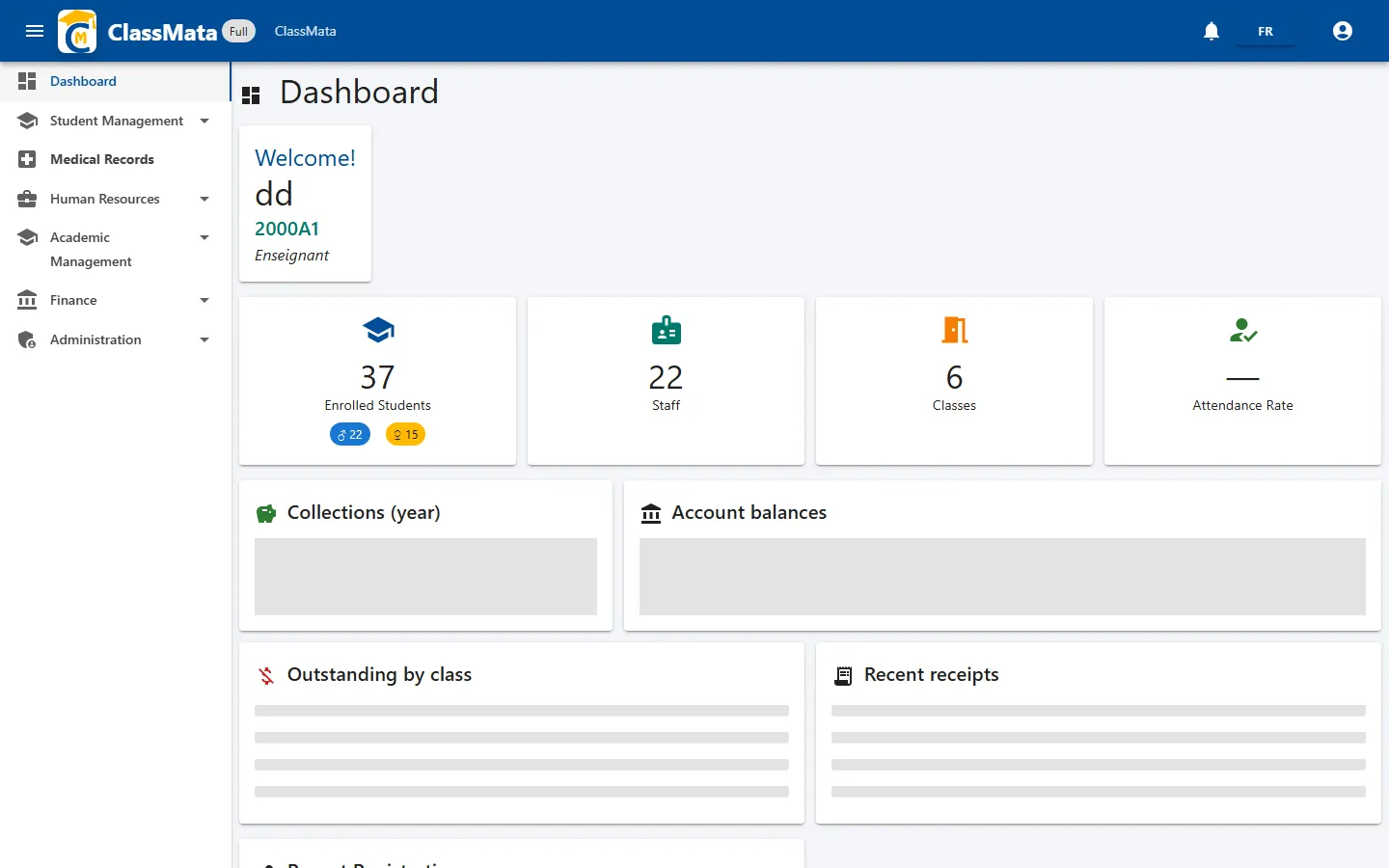 ClassMata dashboard
