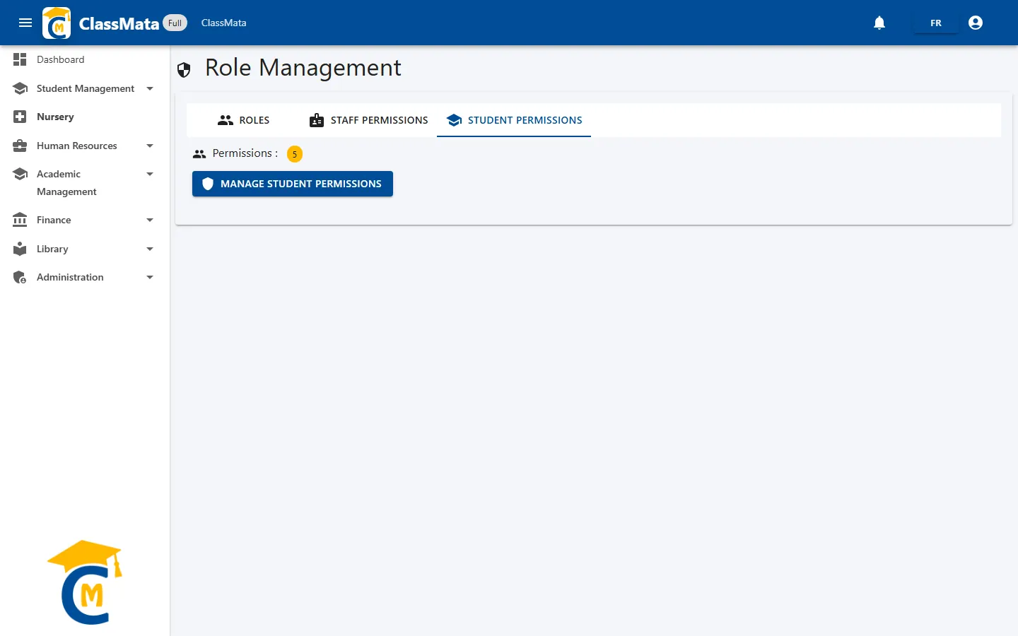Student Permissions tab