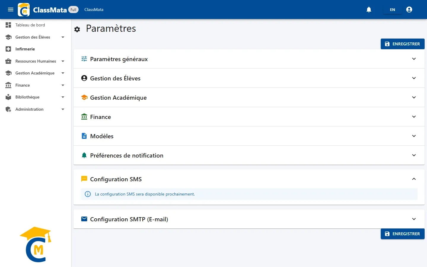 Configuration SMS