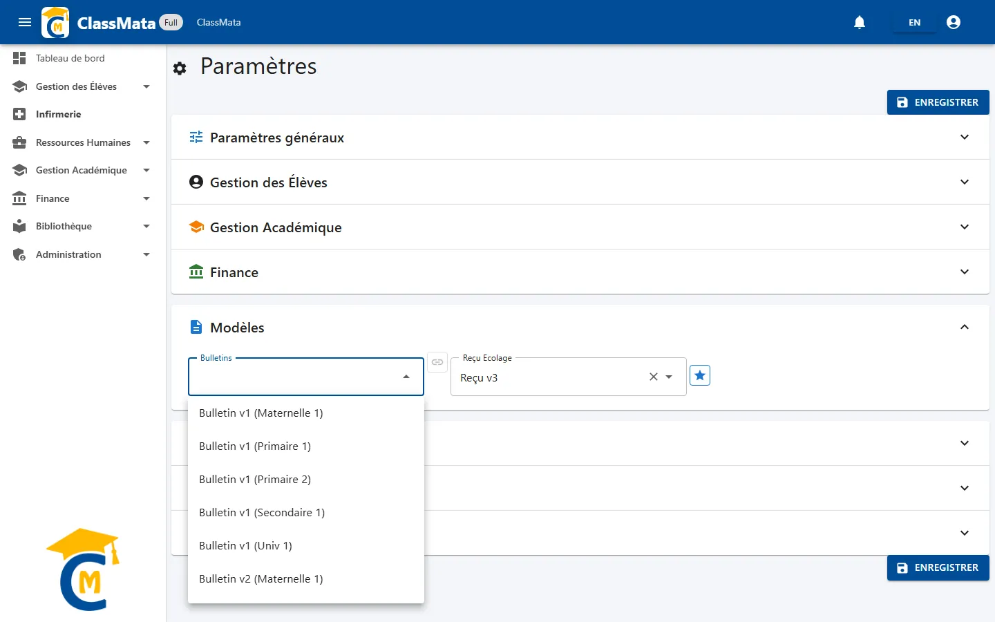 Modèles de bulletin
