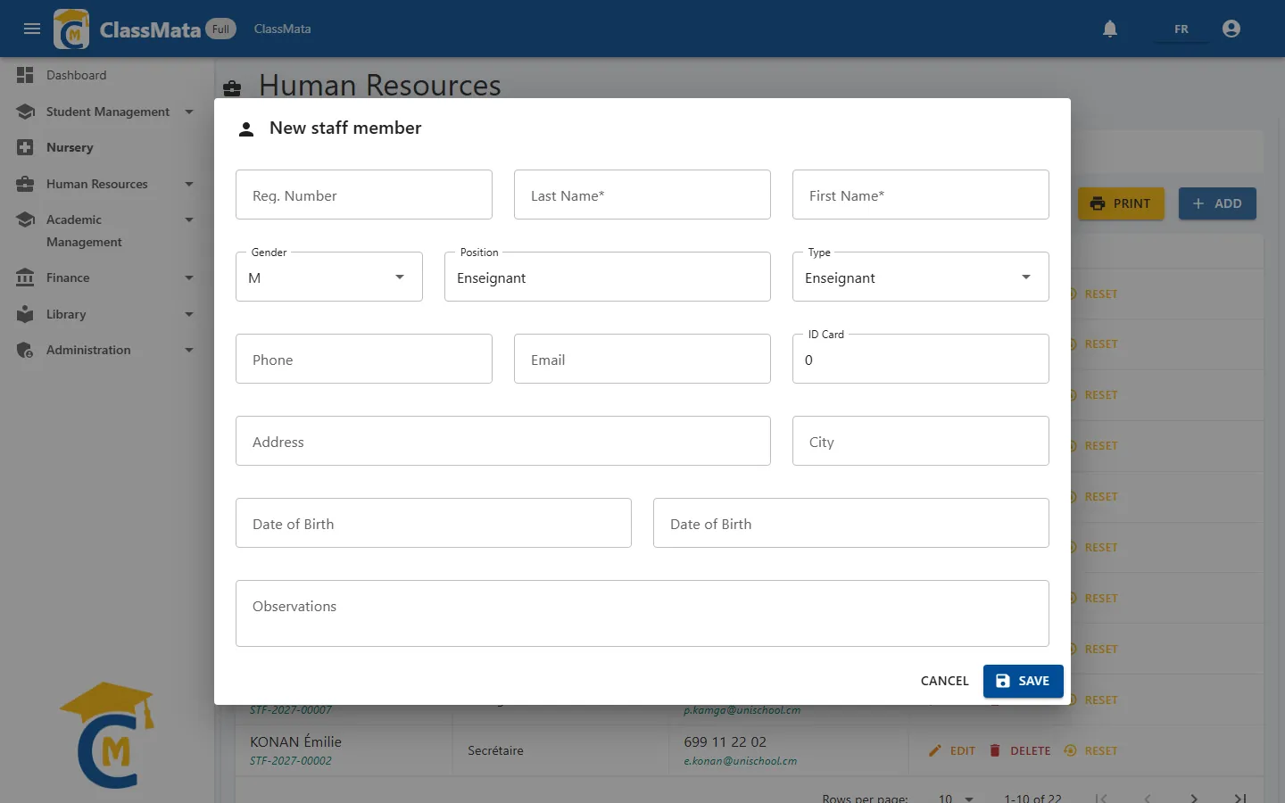 Add form